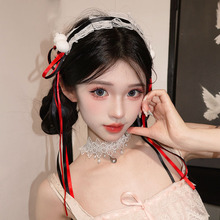 日系软妹Lolita蝴蝶结头饰发带发箍蕾丝发夹洛丽塔甜美百搭配饰