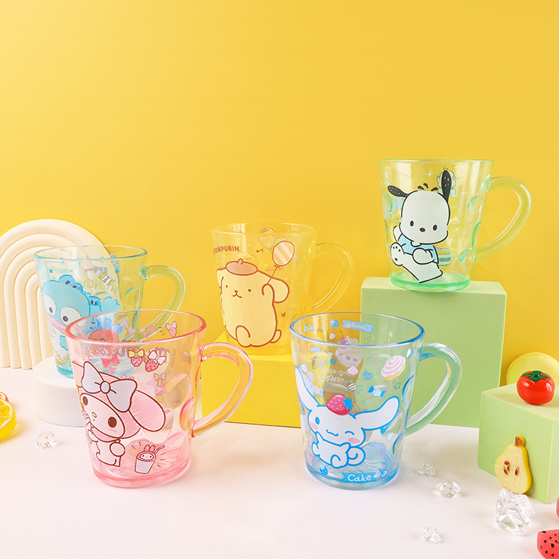 children's cartoon mouthwash with glass