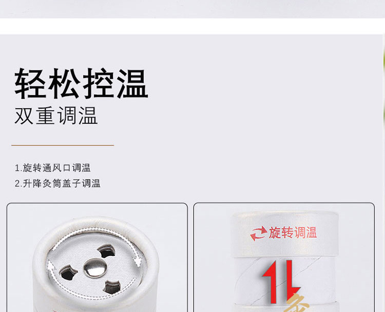 Moxibustion Tube Hanging Moxa Burner with Heat Shield and Straps for Home Body Use in use