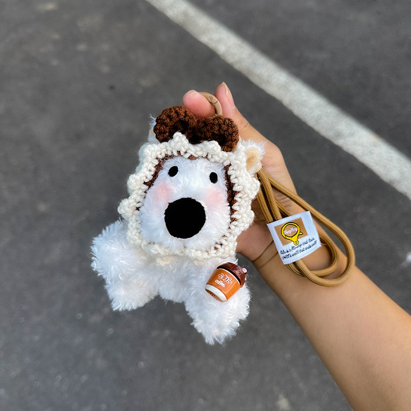 Cute West Highland felpa colgante bolso colgante dibujos animados garabateado cachorro muñeca llavero accesorios regalos creativos