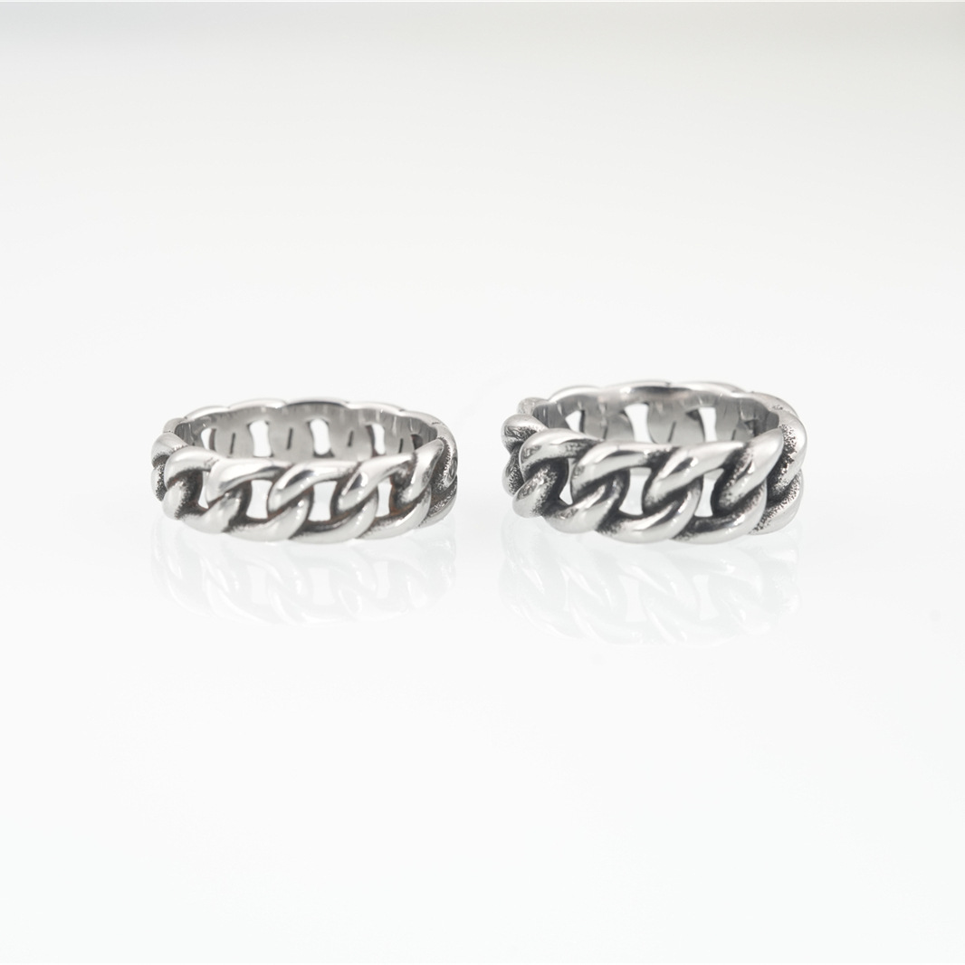 Small design woven fashionable ring stainless steel for men and…