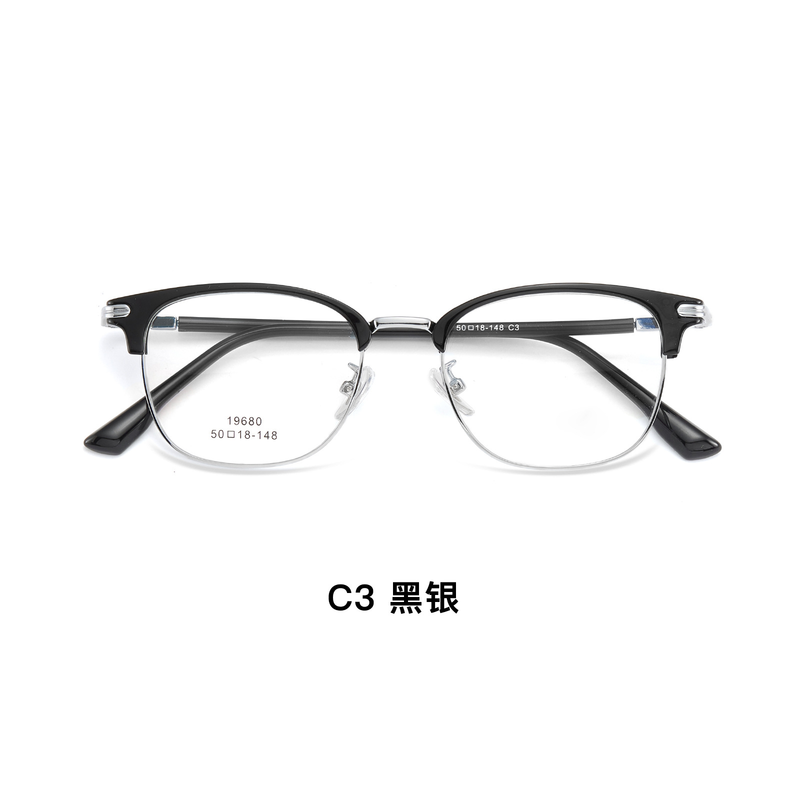 Literatura simple aleación de ocio ultraligera TR ceja marco de gafas flexibles no sujetar la cara con gafas Danyang lote