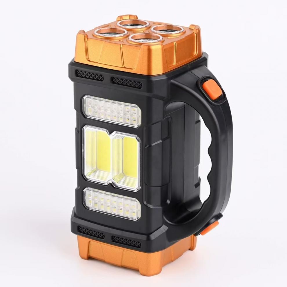 Solar-Powered Strong Light Flashlight Searchlight Portable Ultra-Bright Multifunctional Durable Small Portable Emergency Long-Lasting Outdoor Use