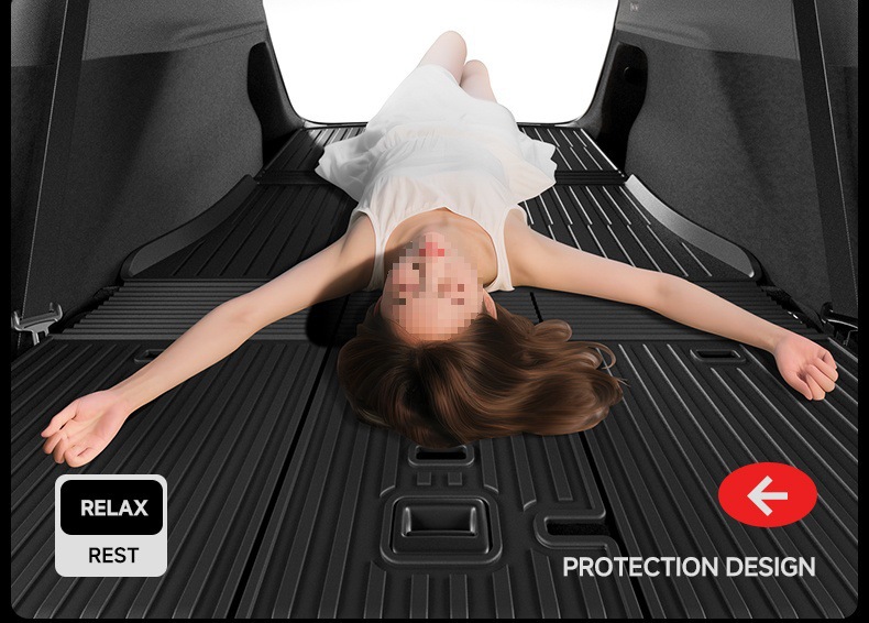 Suitable for Tesla's New Model Y3 Integrated Trunk Mat, Front and Rear Compartment Integrated Mat, Tpe Interior Protection