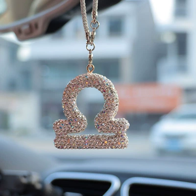 Car hanging – supplies wholesale - ab-color-transparent-white-diamond-libra