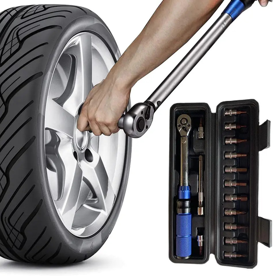 15件套1/4预置式扭力扳手2-24Nm21件套自行车扭矩扳手组套5-25Nm