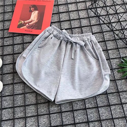 Yoga fitness loose plus-size casual sleep pants for men and women, four-season thin simple versatile sports three-quarter shorts for running