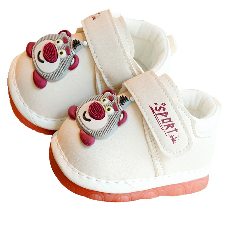 Zapatos para principiantes primavera y otoño nuevos zapatos para bebés de 1 - 2 años zapatos para bebés con suela suave antideslizante de dibujos animados llamados zapatos
