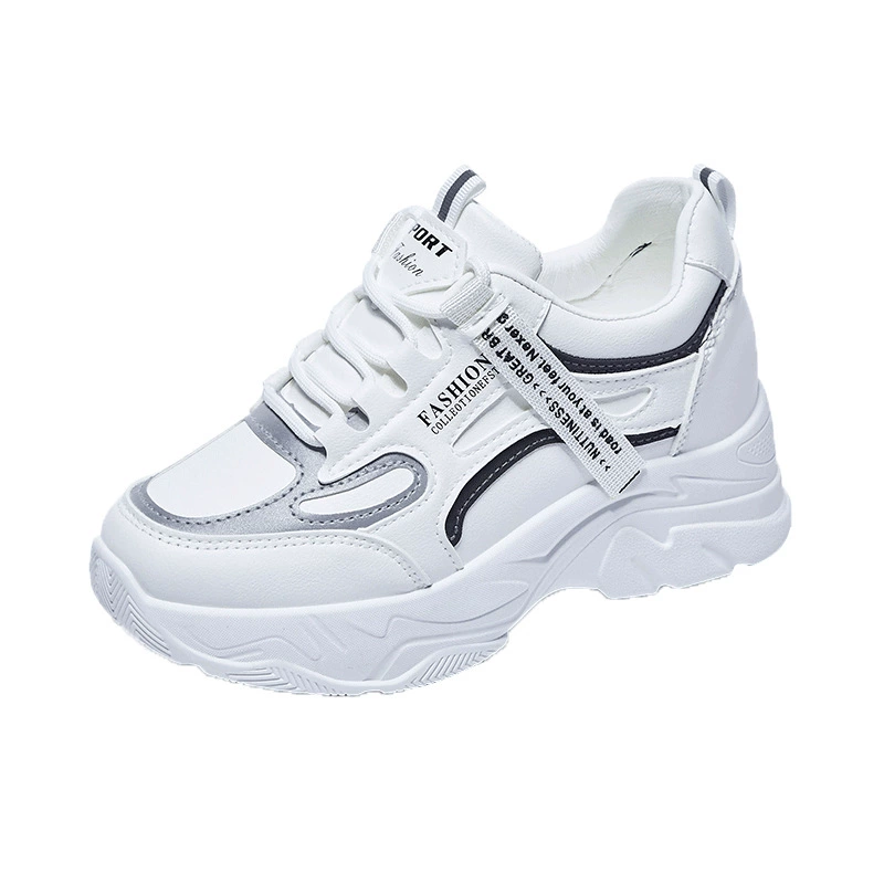 High footwear, universal sports shoes, white shoes, 2023, Korean style