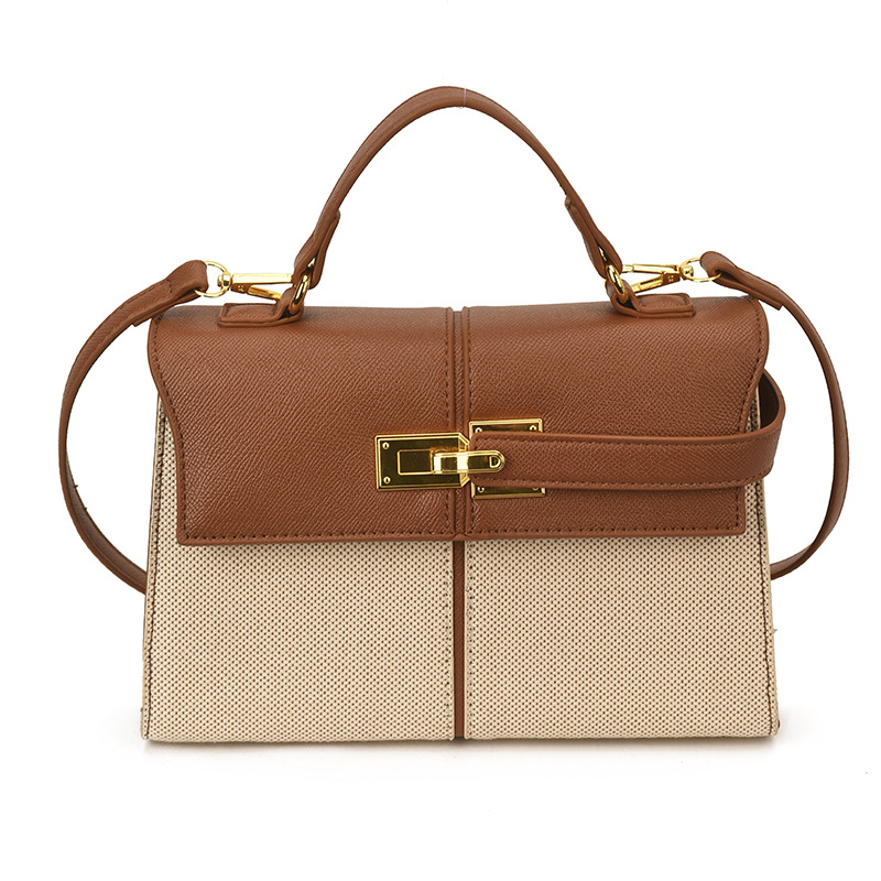 Lujo ligero color contrastante empalme bolso de mano pequeño para mujeres 2026 ventas calientes nueva moda versátil alta sensación mochila