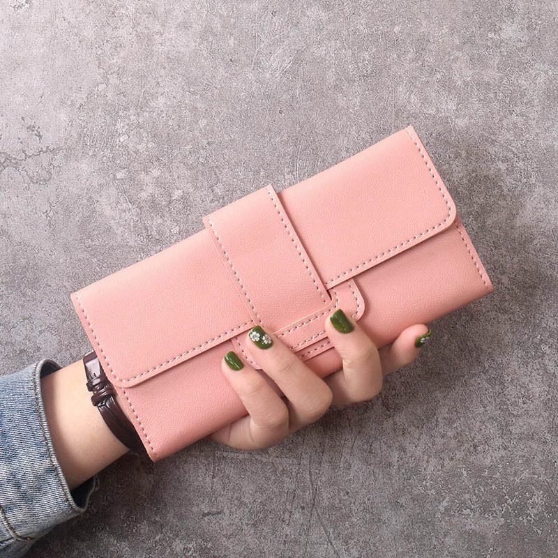 Длинный кошелек, универсальная полиуретановая модная маленькая clutch-сумочка, коллекция 2022, корейский стиль