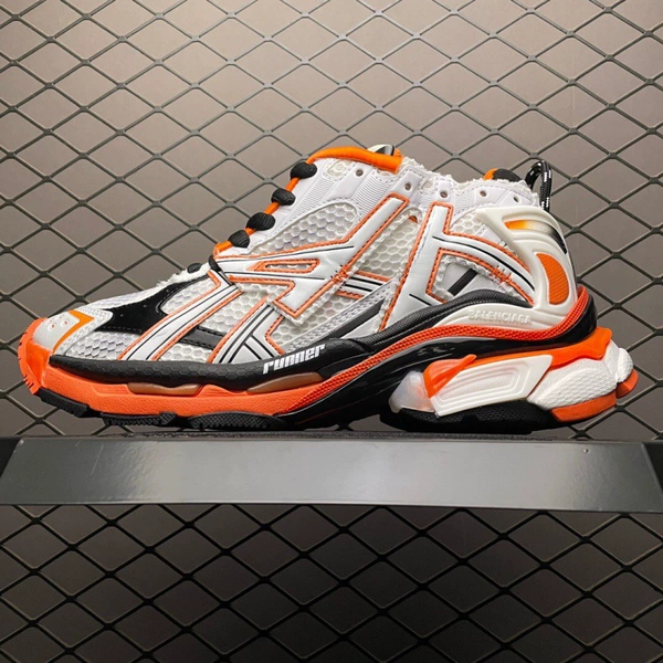 Runner Daddy Shoes White Orange Black