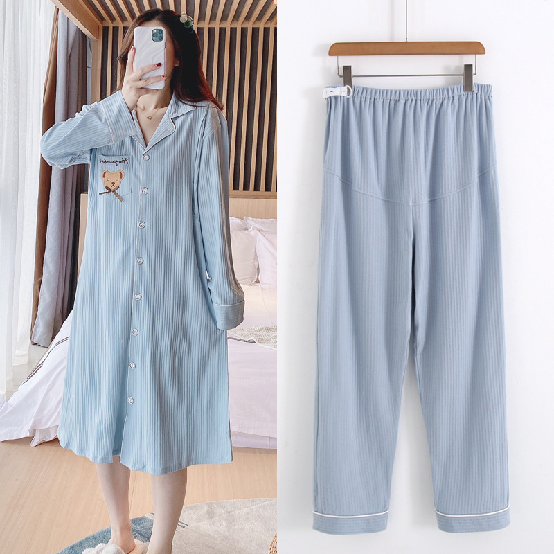 2399-5 블루 스커트 (나이트가운+복부 지지 파자마)