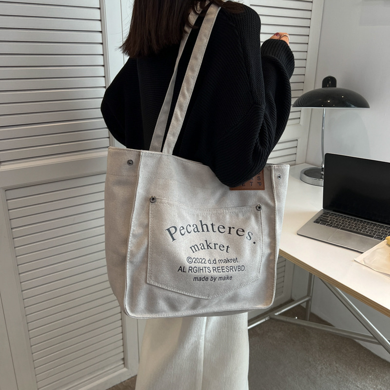 Clearance Special Price - Shoulder Bag Crossbody Bag Women's Bag Breathable Canvas Bag Three-Color College Student Commuting Bag Large Capacity