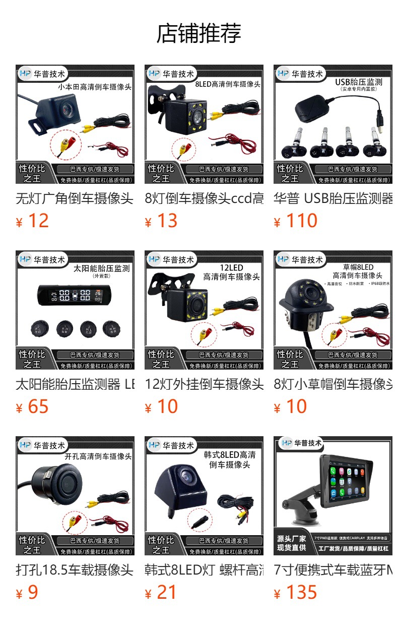 Infrared Bus Camera 24V Car and Truck Camera High-Definition Night Vision Reversing Camera Wide Angle
