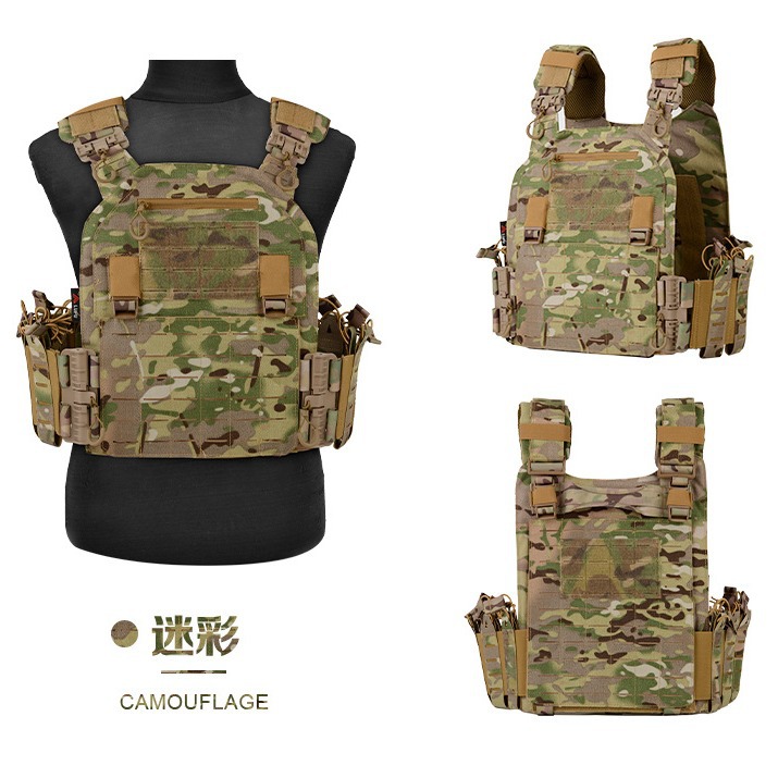 Chaleco táctico multifuncional de liberación rápida, chaleco molle, chaleco de pecho ligero para fanáticos militares, chaleco de entrenamiento táctico CS para exteriores