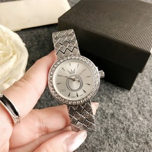 手表外贸手工镶钻腕表不锈钢手表Fake watches潘家小巧手链钻石表