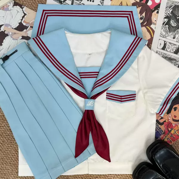Spot Wholesale Jk Uniform Original Genuine Basic Sailor Uniform School Uniform Preppy Style Female Student Class Uniform Suit