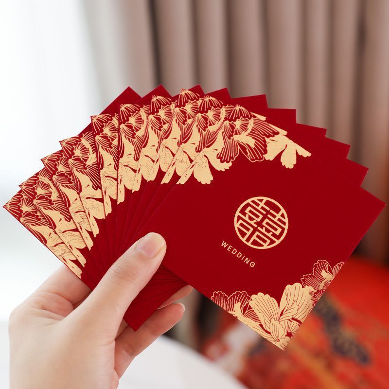 赤い封筒結婚式特別な小さな赤い封筒バッグ結婚式のゲーム小道具クリエイティブドアブロック赤い封筒ミニ小さなウェディングバッグ|undefined