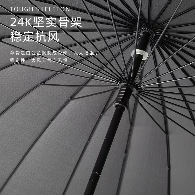 Q4Y424骨加大雨伞长柄防水套车用加固大号双人雨伞女伞定 制