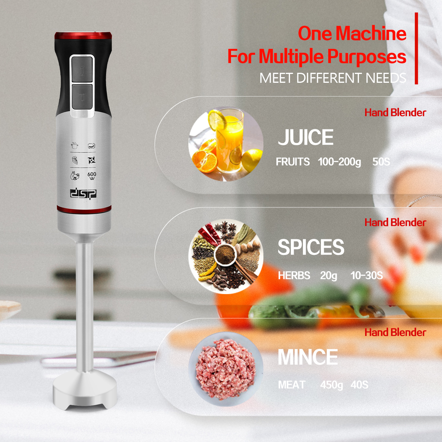 DSP Dansong Home Blender Baby Food Recipe Small Grinding Grinder Meat Handheld Cooking Stick Blender_voghion.com