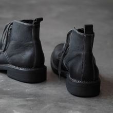 男士短皮靴复古工装靴英伦休闲高帮男鞋德比马丁靴男秋季中帮靴子