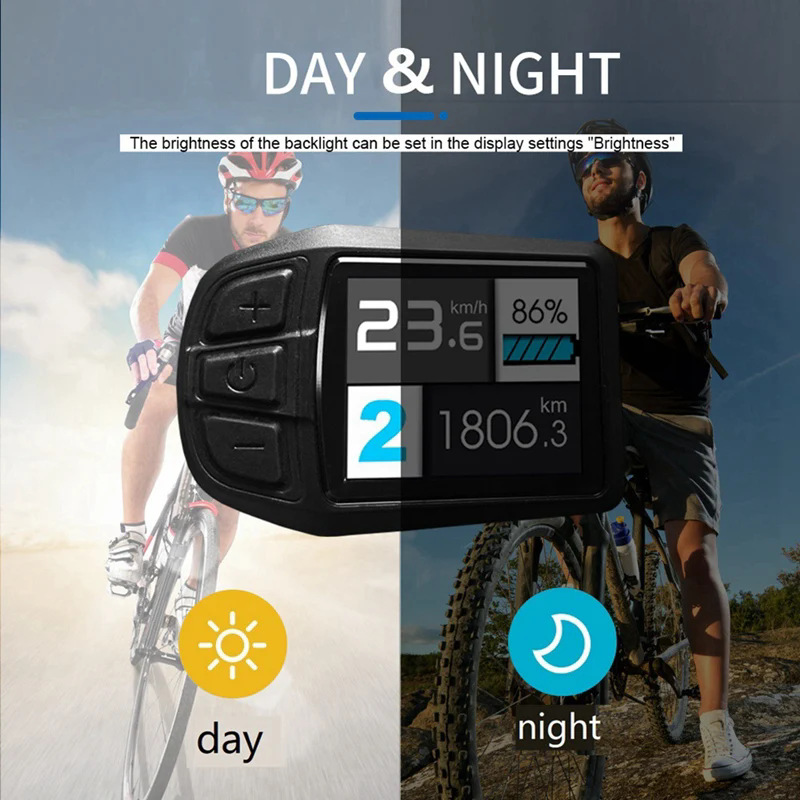 Cross-border bicycle lithium battery power-assisted modification accessories TFT-UKC3 color display 36V 48V compatible with 52V
