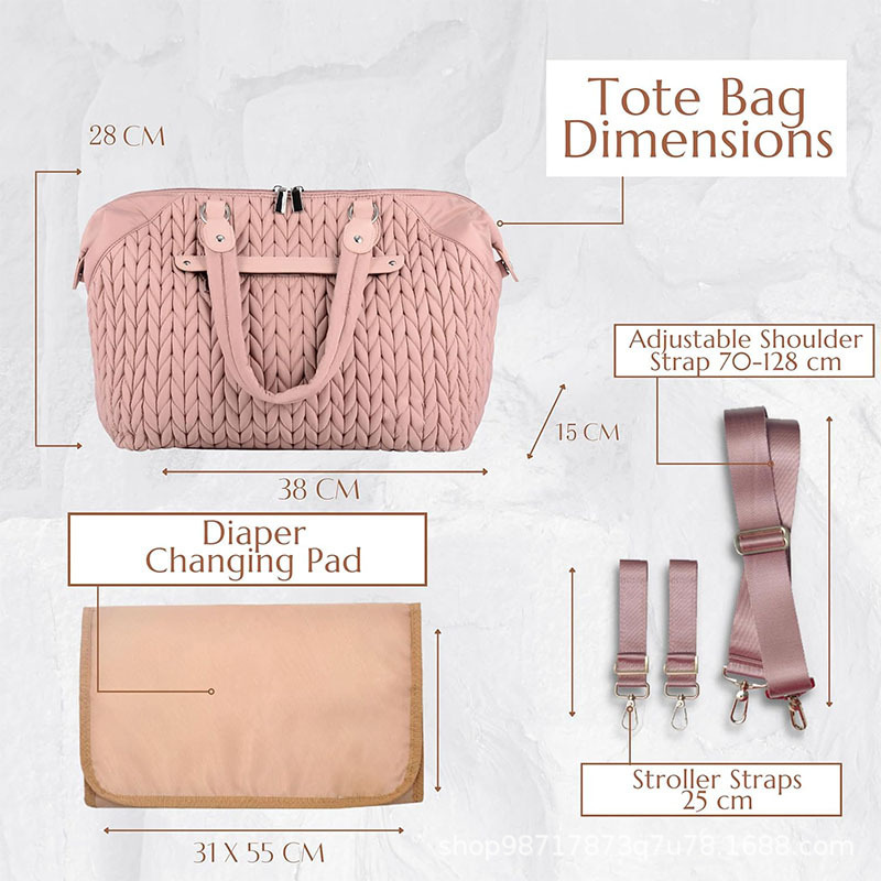 Amazon nueva bolsa de pañales, bolsa de pañales para bebés, bolsa multifuncional, bolsa de viaje para bebés