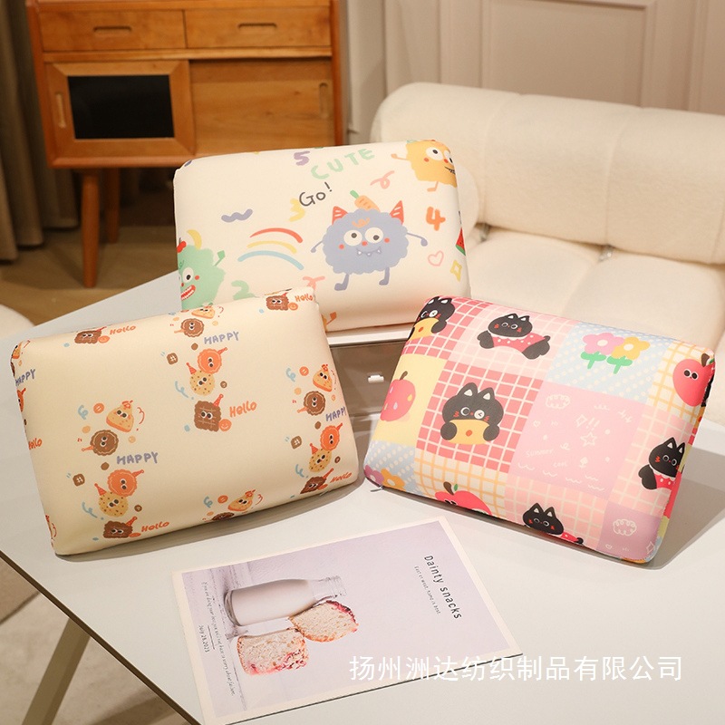 Almohada Cuadrada de Memoria para Siesta de Algodón PP Portátil para Oficina image 4