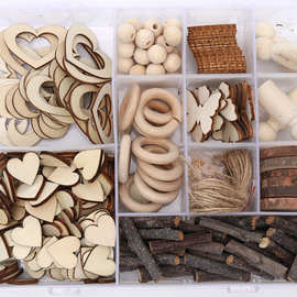 材料盒 儿童DIY木质制作材料 圣诞装饰品 家居摆件 摄影场景材料