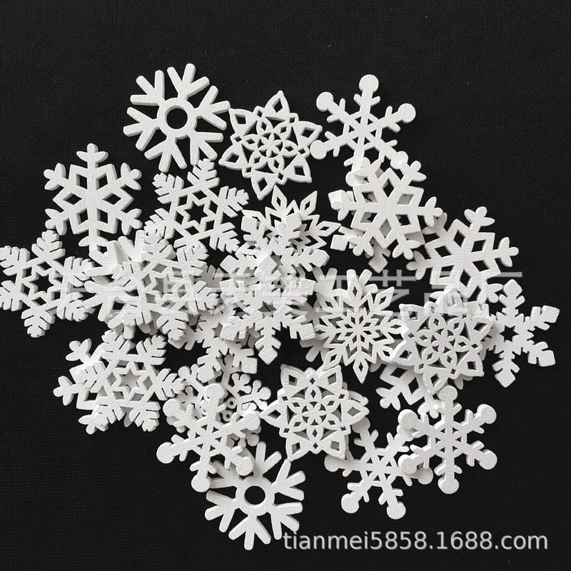 アマゾンwish電気商の人気木製30mm 35mm白い雪花原木色赤い雪花|undefined