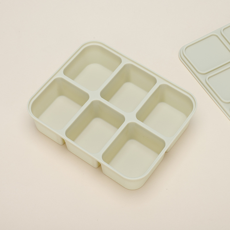 6칸 이유식 상자 - 과일 녹색