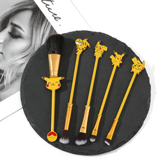 Pikachu 5支神奇寶貝pokemon金屬化妝刷工具套裝寵物精靈周邊禮物