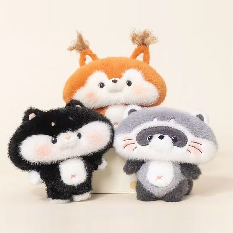 mini forest animal plush charms detail image 3