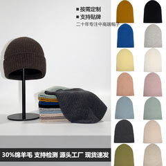 户外针织帽子秋冬新款男女帽子包头帽保暖冷帽瓜皮毛线帽现货跨境