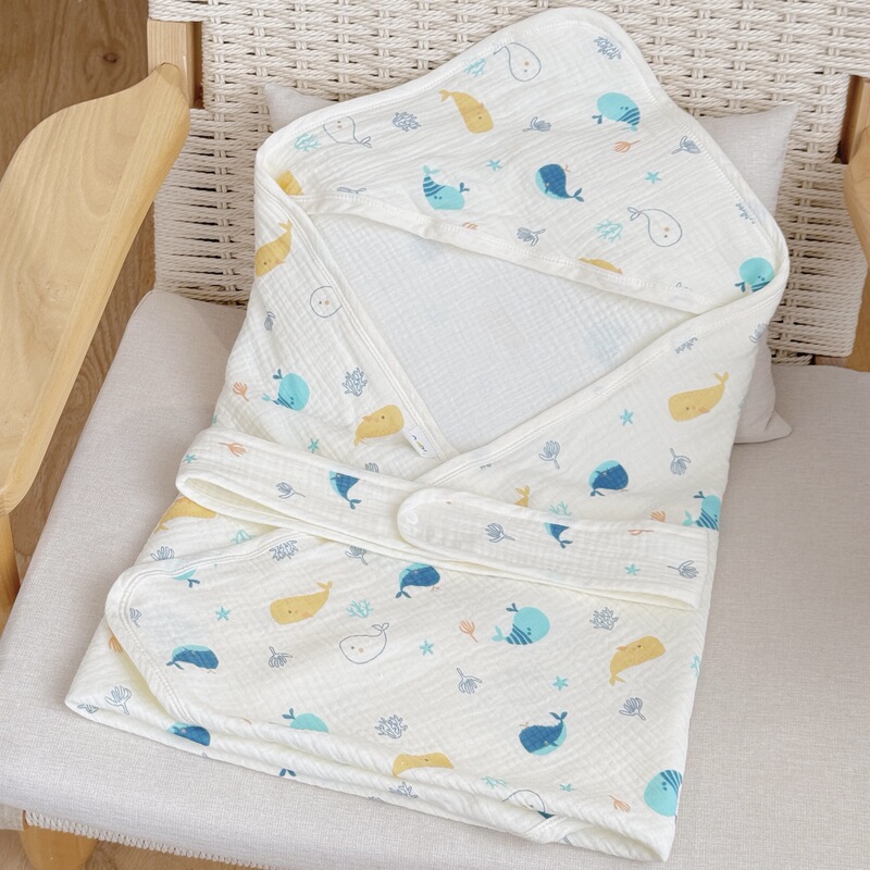 Lu Binghua Cotton Gauze Bath Towel Baby Hat Bathrobe Baby Big Towel Package Summer Blanket Lu Binghua Cotton Gauze Bath Towel Baby Hat Bathrobe Baby Big Towel Package Summer Blanket