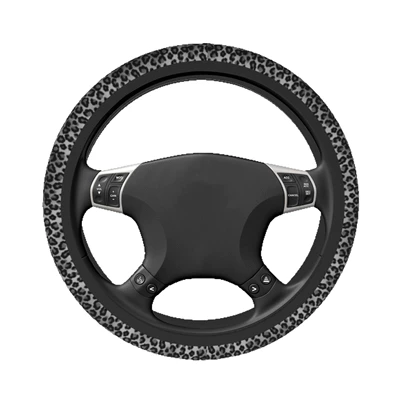Amazon Car Black Leopard Print: Steering wheel cover