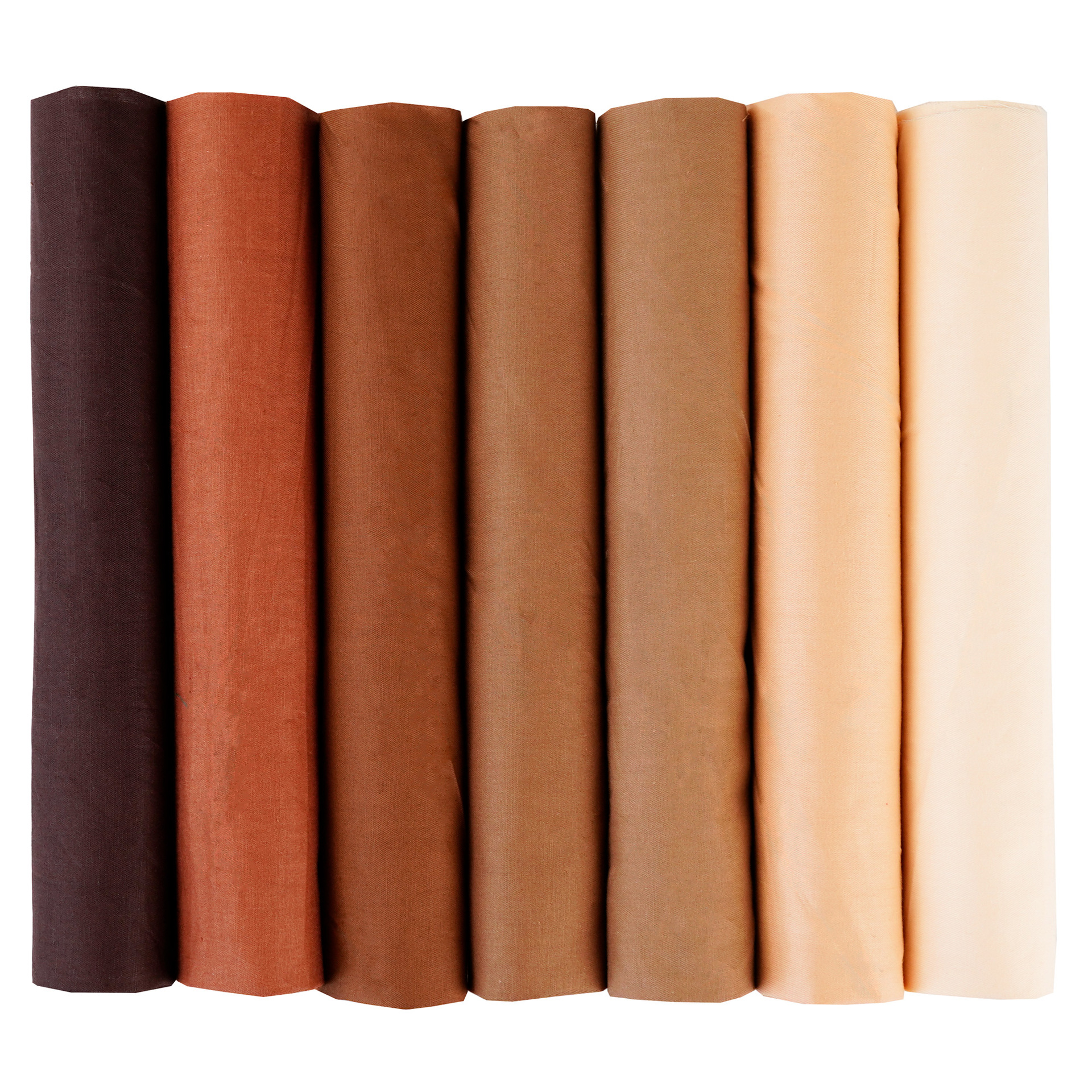 咖啡色纯色斜纹拼布布组