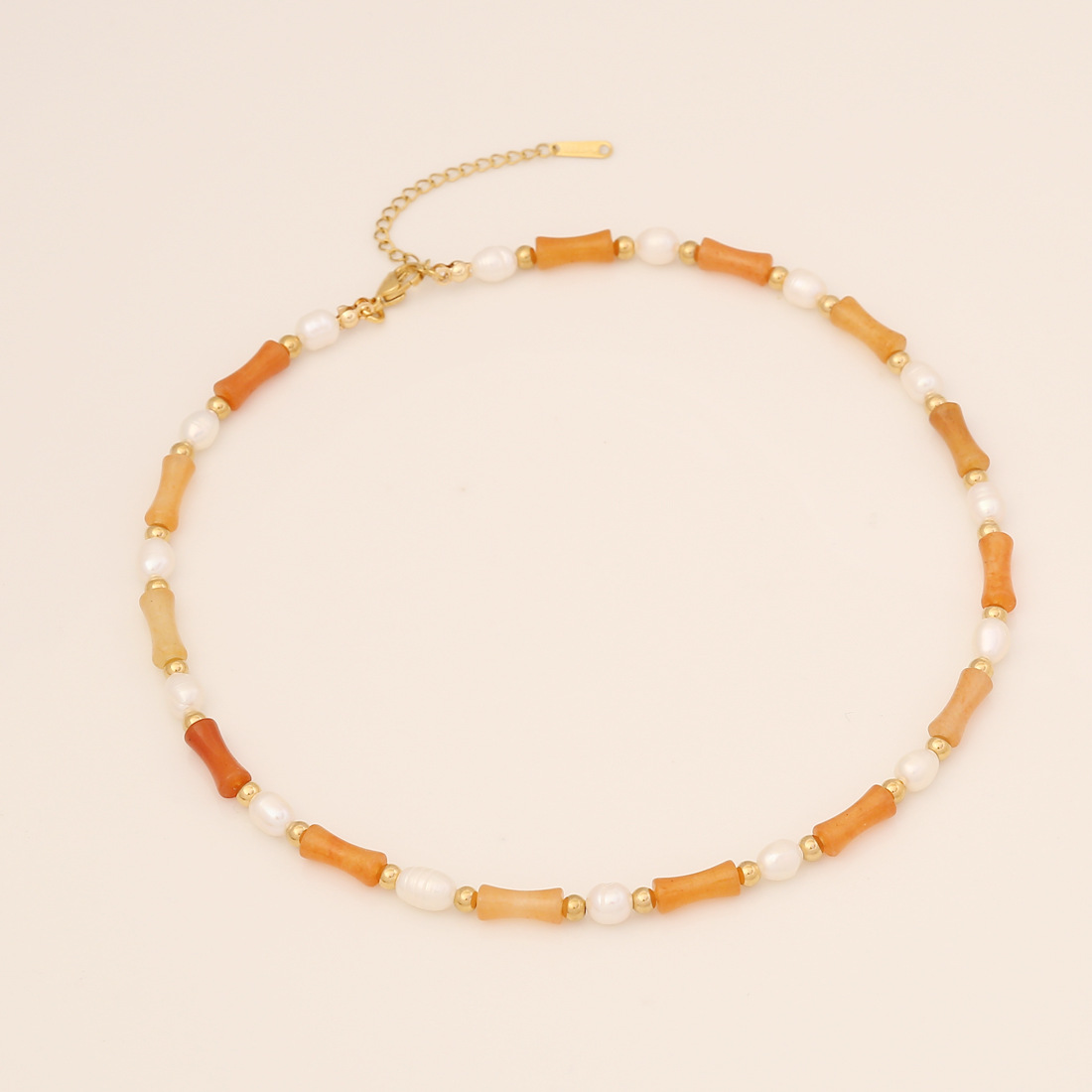 Original Design Leaf Mother pearl shellfish Plating Necklace 1 Piece