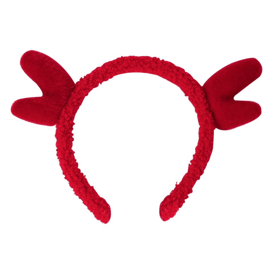 Diadema de Astas de Reno Navideña 2025, Suministros de Decoración para Fiestas Infantiles, Decoraciones Navideñas, Diadema de Felpa al por Mayor