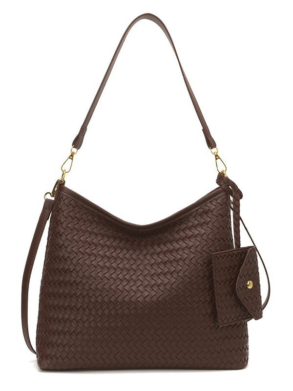Nicho francés de gran capacidad bolso de hombro para mujeres 2026 nueva moda casual trenzado bolso de mochila universal