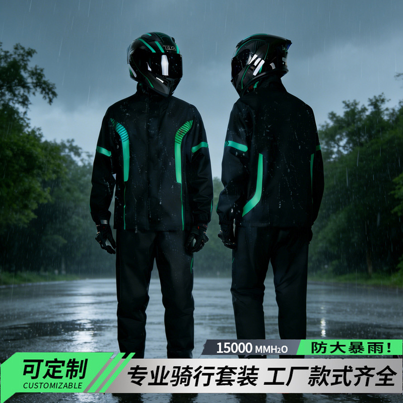 Bailichen Motorcycle Raincoat Anti-Storm Rain Riding Suit Set Adult Rainproof Split-Type Rider Rain Pants Bailichen Motorcycle Raincoat Anti-Storm Rain Riding Suit Set Adult Rainproof Split-Type Rider Rain Pants