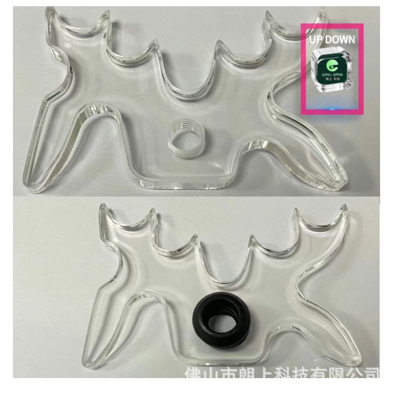 亚克力透明九球杆架杆头135MM升级版架杆器桌球台球用品鹿角架