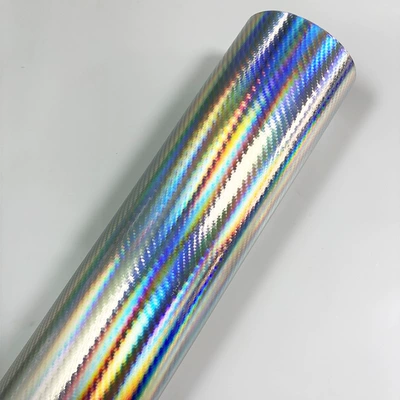 Auto Color Change Film Electroplated Interior Film Motorcycle Decorative - pet-laser-5d-carbon-fiber-silver-10465-152175m