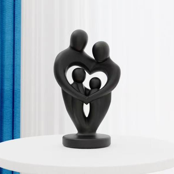 Popular cross-border e-commerce style sculpture decoration for a family of four, suitable for living room bookshelves, desktop crafts, and graduation season gifts.