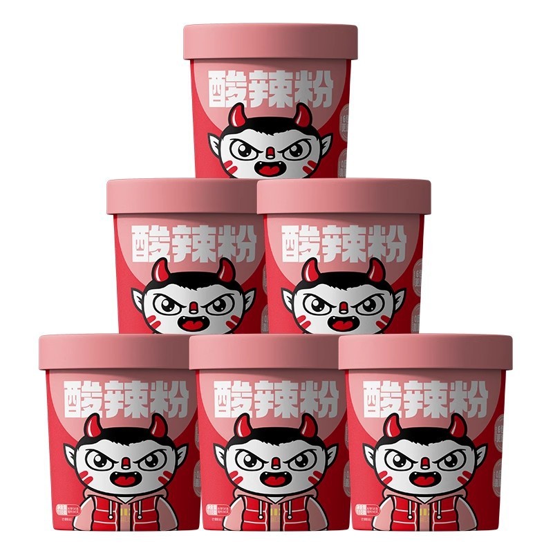 【6桶】食族人酸辣粉110g重庆粉丝米线速食方便冲泡宿舍即食夜宵|undefined