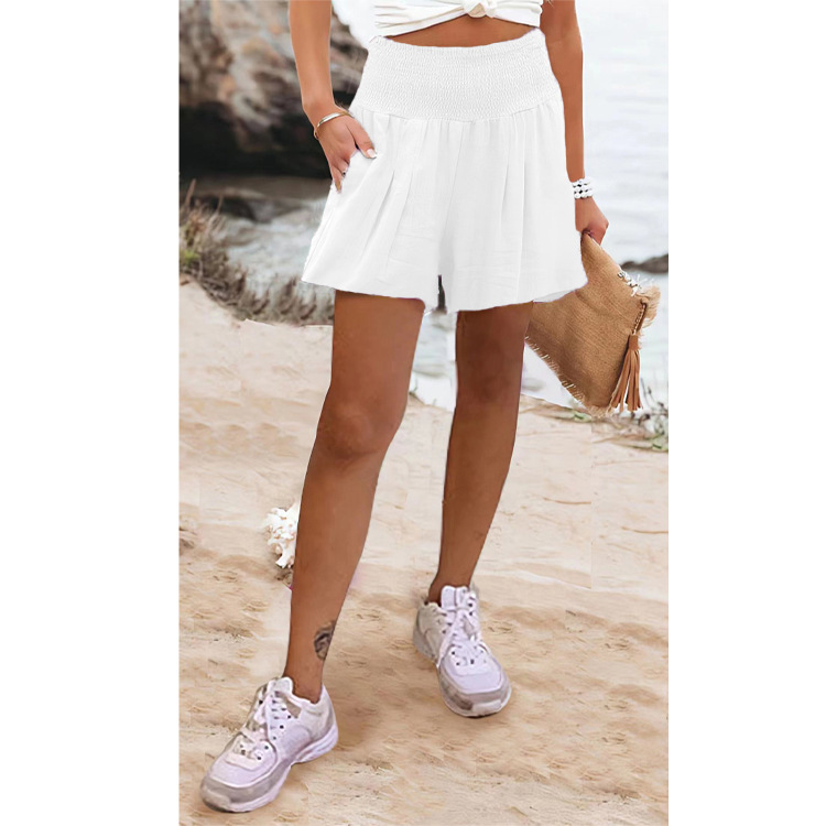 136g Weight Women's Daily Fashion Solid Color Shorts Patchwork Casual Pants