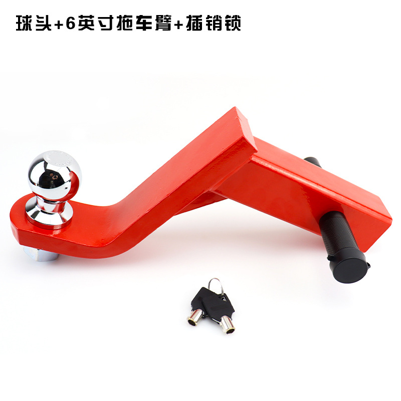 Fábrica directa de vehículos de modificación todoterreno accesorios caer 2 pulgadas 8 pulgadas brazo de remolque hueco negro rojo al por mayor