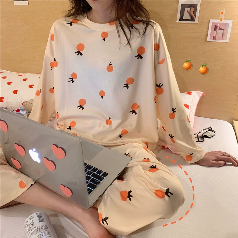 Карикатурные тонкие демисезонные комфортные пижамы, комплект, oversize