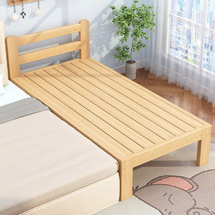 Solid wood children's bed splicing bed widened bedside small bed large sleeping fence baby extended bed splicing bed